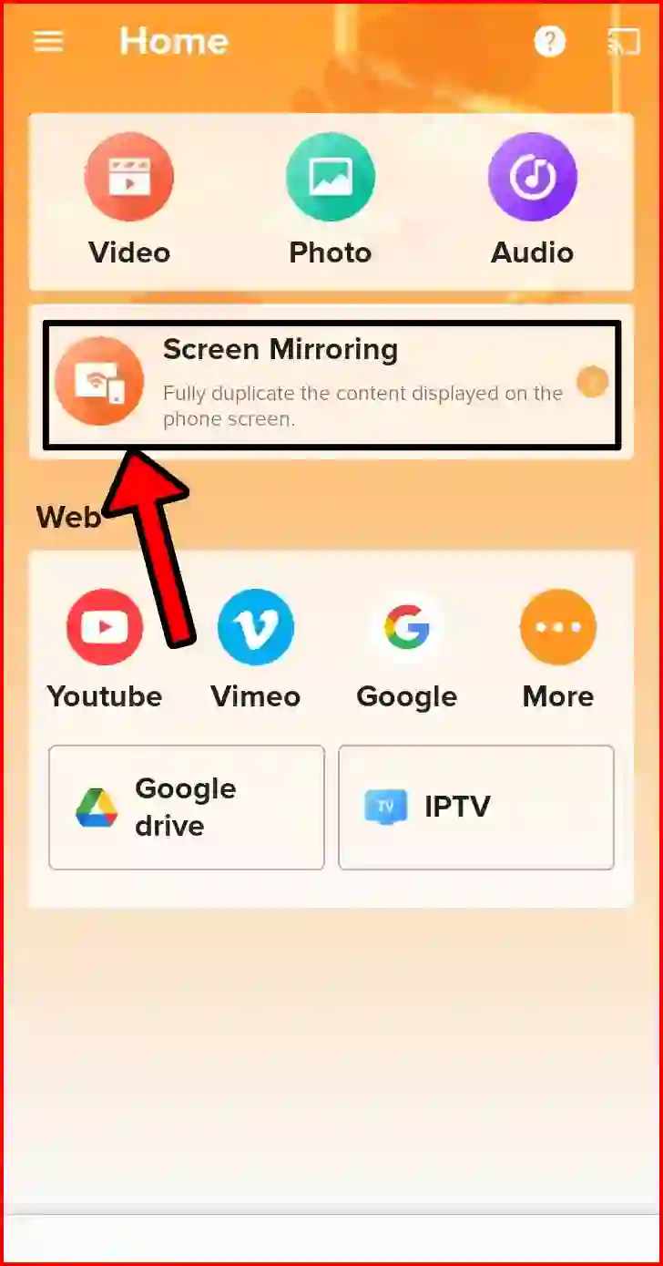 click-screen-mirroring-option
